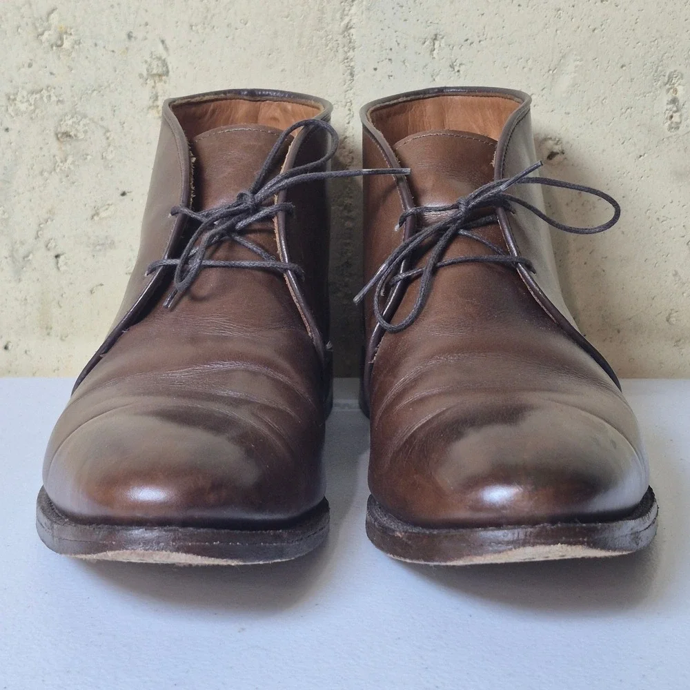 Allen Edmonds Williamsburg Chukka Boots Men 10.5 D Brown Leather Bench Welt 2800